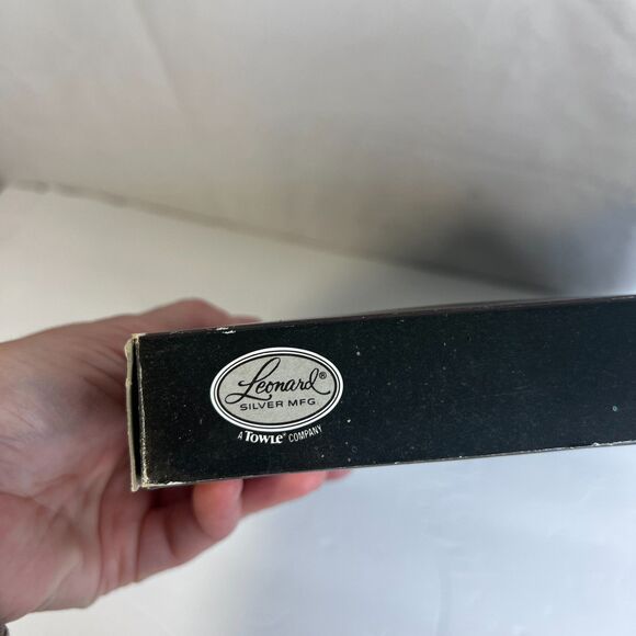 Four Piece Silverplated and Crystal Coaster Set Leonard Silver Mfg w Box Decor - Picture 10 of 10